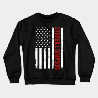 Graphic Sturgill Proud Name US American Flag Birthday Gift Crewneck Sweatshirt